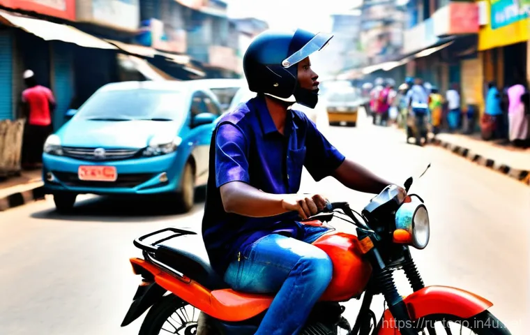 토고에서 택시 이용 요령 - **Prompt: A friendly bargaining scene for a taxi in Lomé, Togo.**
    A vibrant, sunlit street in Lo...